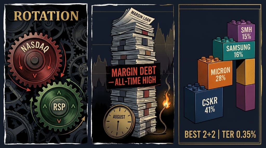 July's Rotation, the Margin Debt Warning, and the Best 2+2 Semiconductor Portfolio