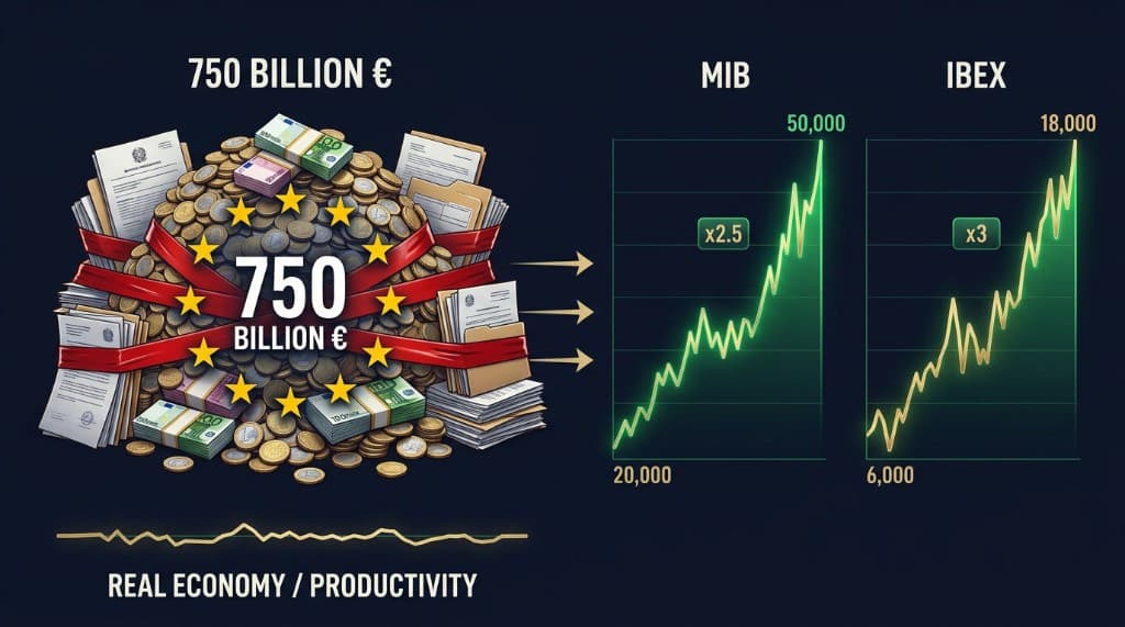 750 Billion Euros That Failed the Economy — and Tripled the Stock Market