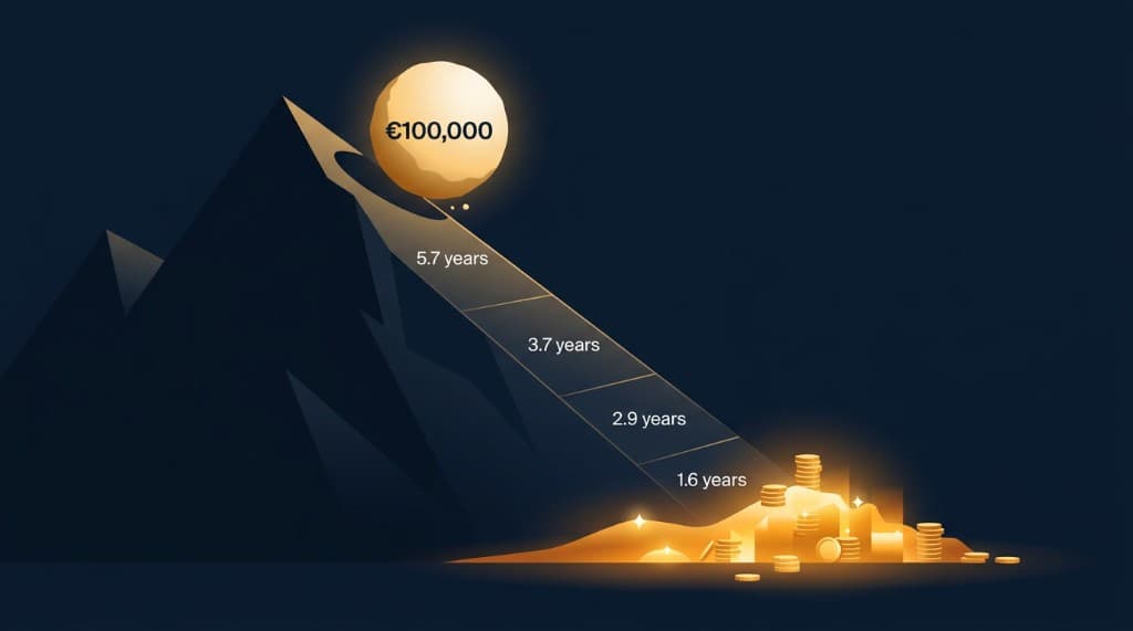 Los primeros 100.000€ son una pesadilla — y ese es exactamente el punto