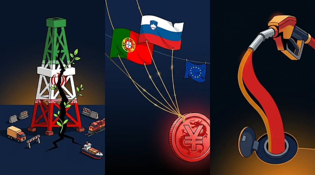 Los pozos de petróleo de Irán no van a morir — el daño real es financiero. Además: ¿por qué Portugal y Eslovenia se endeudan en yuanes chinos?