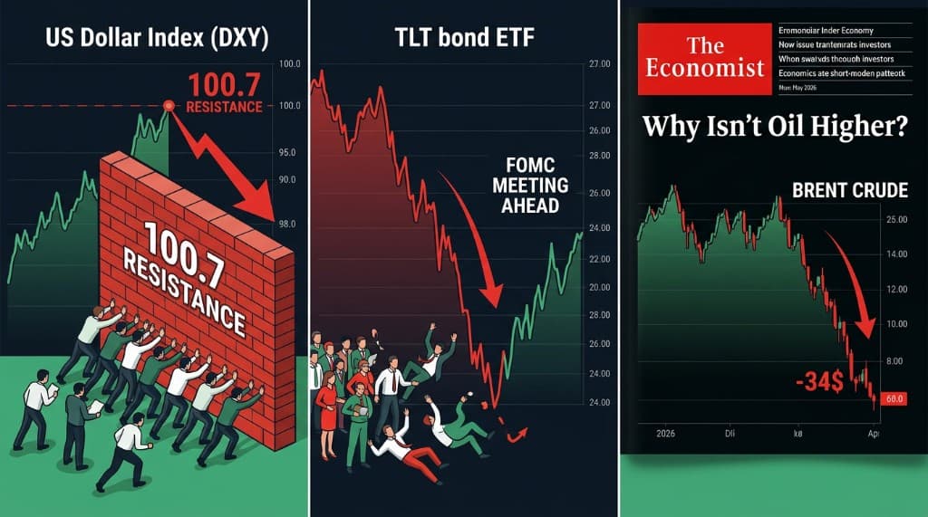 Three Contrarian Signals: Dollar at Resistance, Bonds Ready to Bounce, Oil Sweep Completed