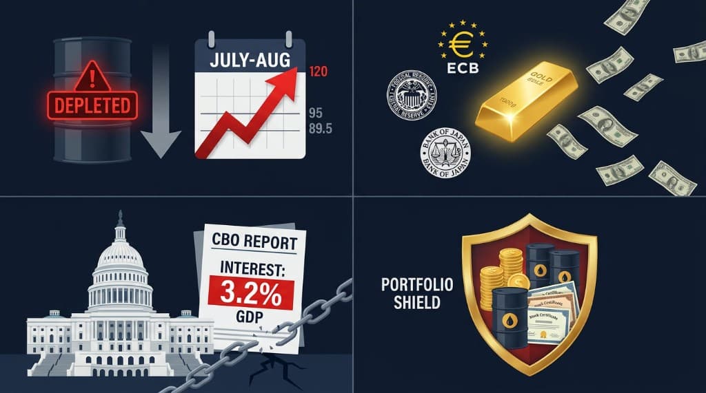 Oil Reserves Are at Historic Lows, Central Banks Are Buying Gold, and the US Budget Office Says the System Is Broken
