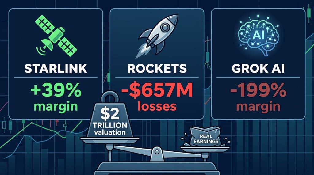 SpaceX Is Three Companies in One — and the Math Does Not Work at $2 Trillion